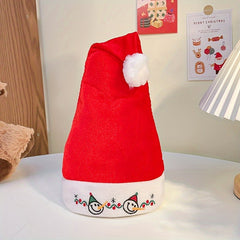 3pcs Christmas Cartoon Pattern Embroidered Hats Set