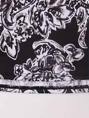 Paisley Print Tankini Set Women's Round Neck Cami Top & Shorts Swimsui