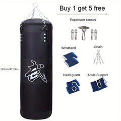 Punching Bag Kick Boxing Set with Ceiling Hook - MMA Kickboxing Home Gym