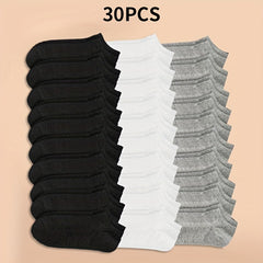 20-30 Pairs Low Cut Ankle Socks Soft Lightweight Women's Stockings