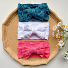 3pcs Bowknot Wide Headband Hairband for Baby Girls