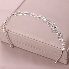 Golden Rhinestone Crystal Bridal Tiara Wedding Headband