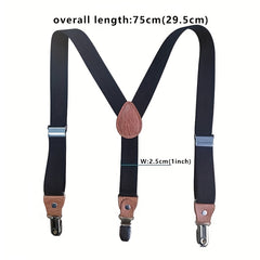 Boys Teen Casual Adjustable Y Shape Metal Clip Suspenders