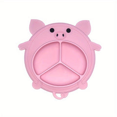 Stylish Baby Dinner Plate with Suction Cup - Training Tableware