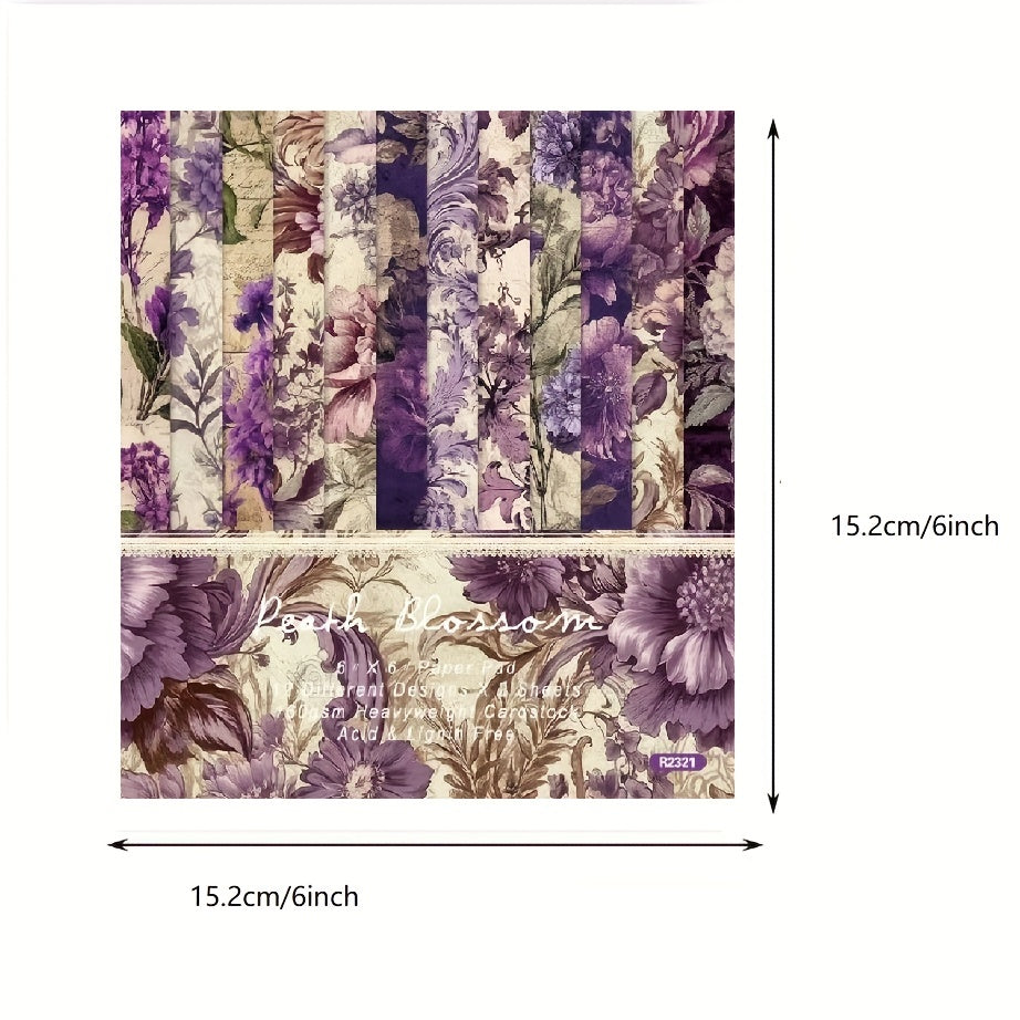 DIY OMBRE Theme Background Paper 6 Inch Single Sided Pattern Paper Blossom