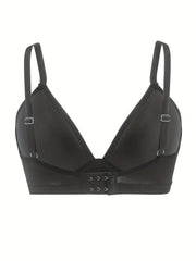 Solid Glossy T shirt Bras Comfy & Breathable Intimates Bra Women's Lingerie