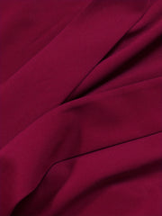 Solid V-Neck Half Zipper Dress With Pockets