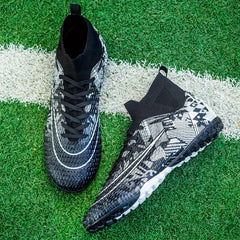 Unisex Turf Football Boots Anti Skid Breathable Lace Up Soccer Cleats