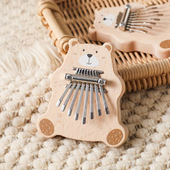 Wooden Bear Squeeze Toy for Educational Fun