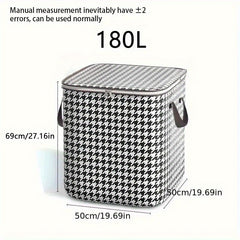 Houndstooth Pattern Storage Box Zipper Organizer