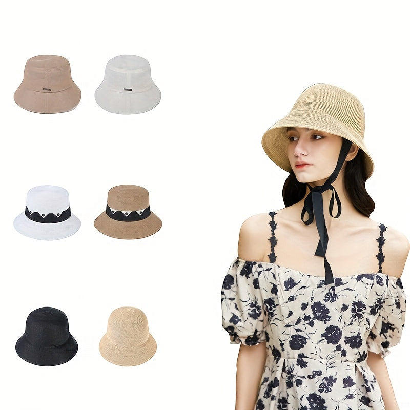 Stylish Straw Sun Hat UV Protection Breathable