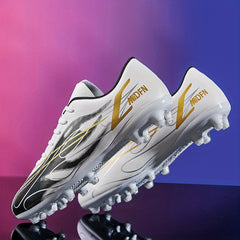 Pro Anti Skid Soccer Cleats for Boys Breathable Lightweight AG Football Boots