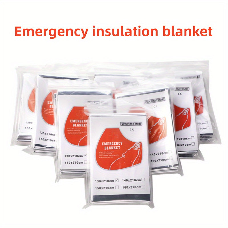 5pcs Outdoor Survival Insulation Blanket Emergency Sunscreen Blanket
