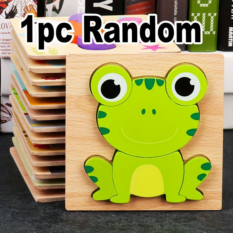 Vibrant Wooden Animal & Vehicle Puzzle Toy