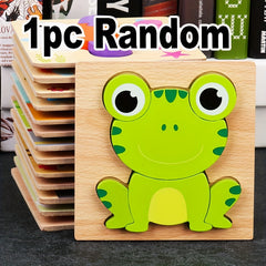 Vibrant Wooden Animal & Vehicle Puzzle Toy