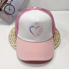 Butterfly Love Trucker Hat Baseball Cap Mesh Sun Hat For Women