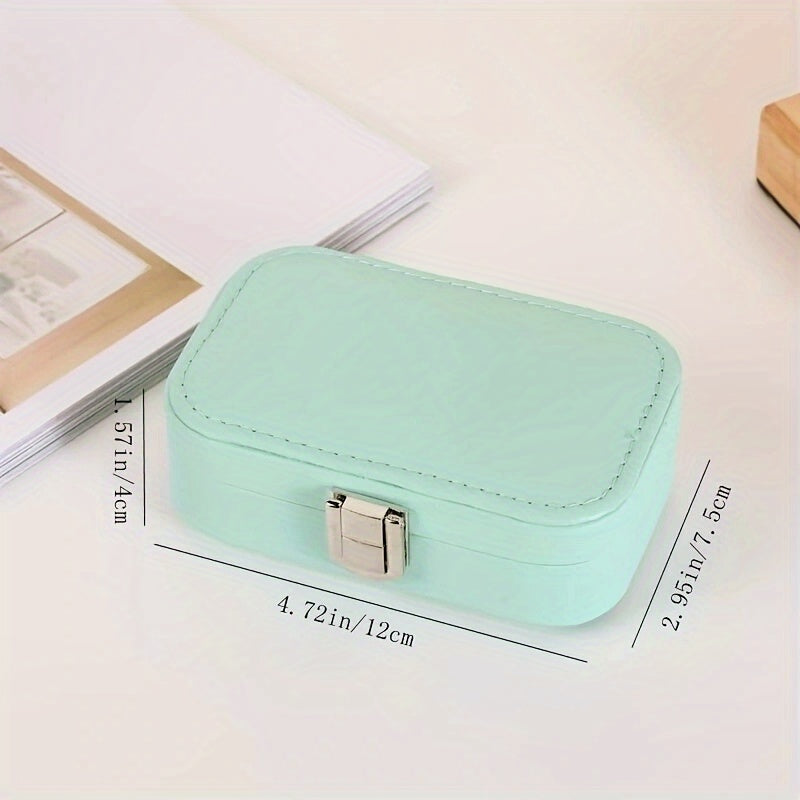 Women's Travel Jewelry Box Earring Ring Portable Case