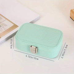 Women's Travel Jewelry Box Earring Ring Portable Case