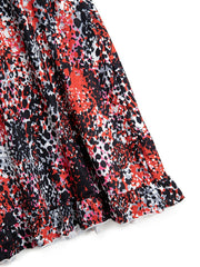 Tie Dye & Leopard Print Round Neck Tank Sleep Dress