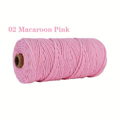 3mm 100m Cotton Macrame Cords for Wall Hangings Plant Hooks Crafts