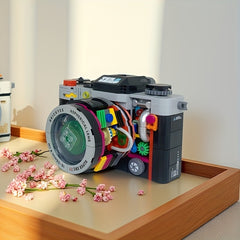 Retro Camera Assembly Kit Durable ABS Material Creative Gift for Adults
