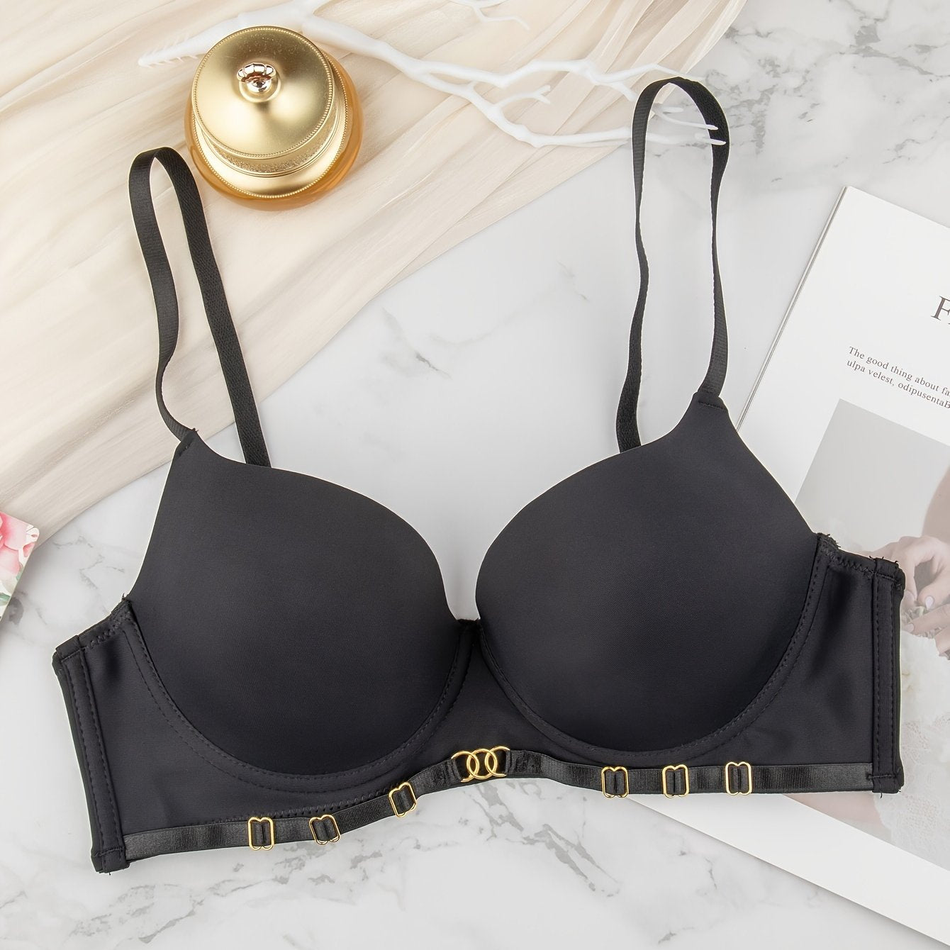 Solid T Shirt Bra Push Up Women's Lingerie