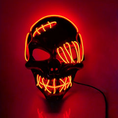 Bright Red Ghost Illuminated Mask for Party