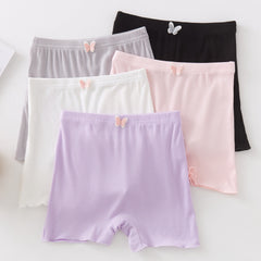 5pcs Girls Modal Butterfly Boxer Briefs Soft Comfortable Kids Clothes