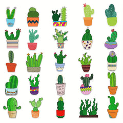 50pcs Cactus Waterproof Stickers for Water Bottles Laptop Scrapbook Lugg