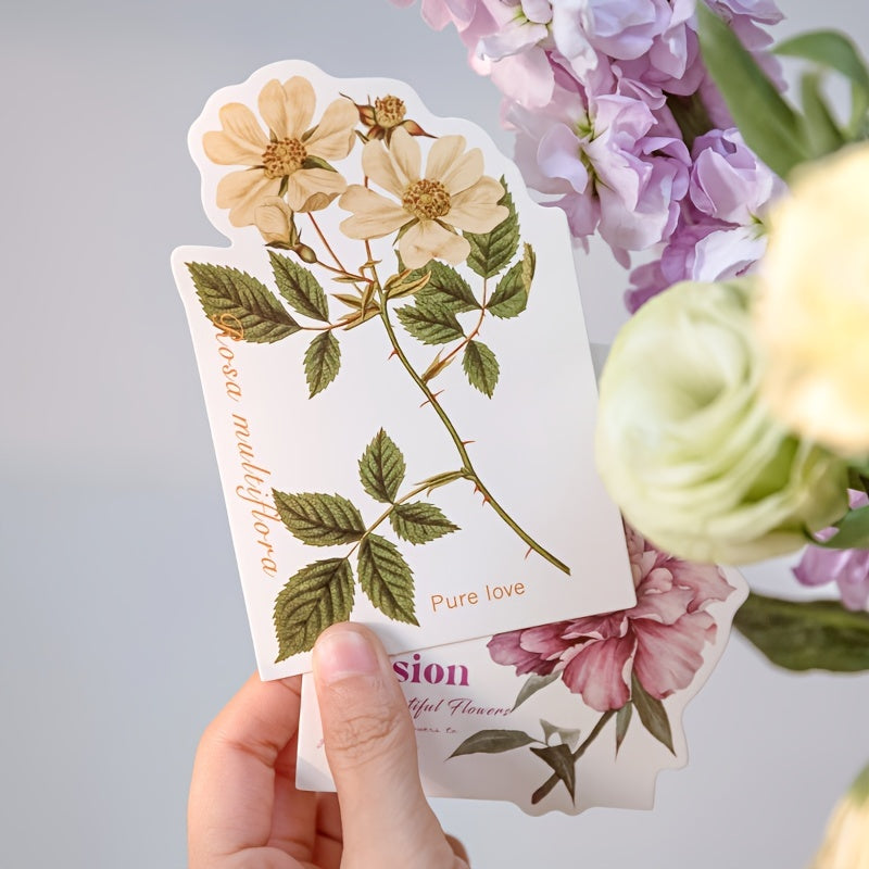 30 Vintage Floral Postcards for Students Teachers Thank You Notes