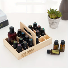 21 Slots Wooden Aromatherapy Essential Oil Storage Case Holder