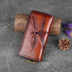Vintage Style Leather Women's Wallet Large Capacity Clutch
