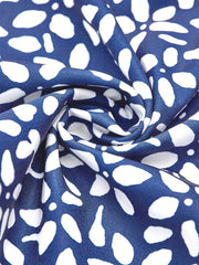 Floral Print Half Sleeve Round Neck Dress With Pockets