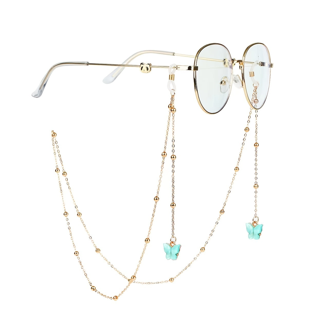 Butterfly Beads Glasses Chain Mask Holder