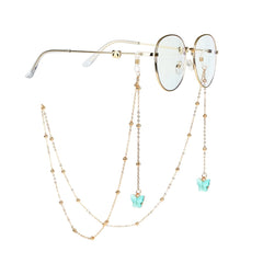 Butterfly Beads Glasses Chain Mask Holder
