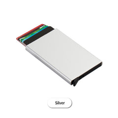 RFID Alum. Card Holder Slim Mini Pop Up Metal Wallet