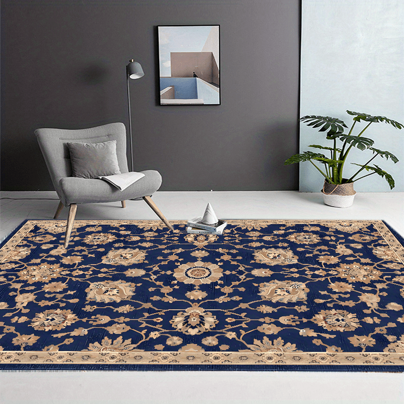 Dark American Classic Pattern Large Area Carpet