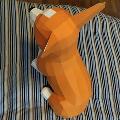 Corgi Dog Decor Papercraft DIY 3D Art
