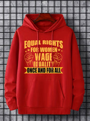 Equal Rights Letter Print Hoodie Men's Sweatshirt