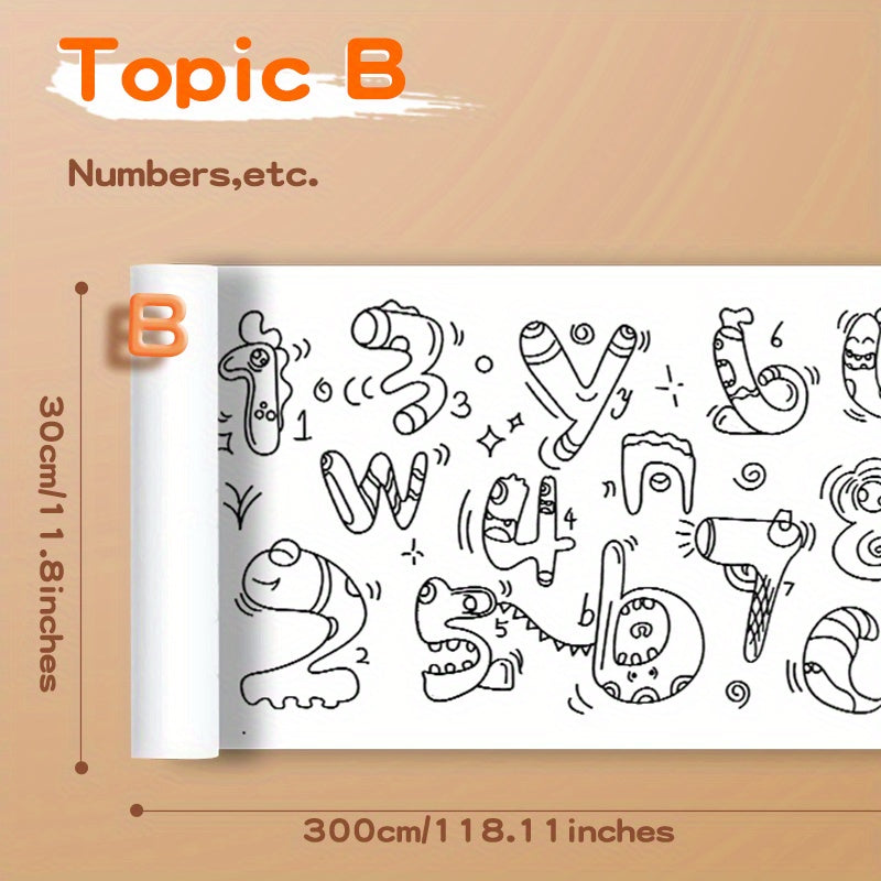 Large Coloring Poster Roll Paper for DIY Painting - Ideal Gift for Class