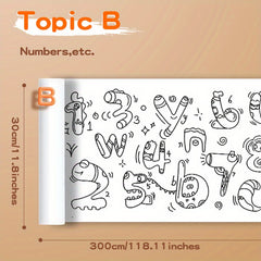 Large Coloring Poster Roll Paper for DIY Painting - Ideal Gift for Class