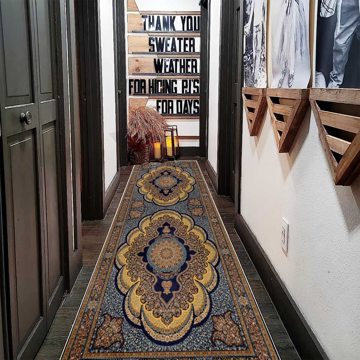 Vintage Boho 2'X10' Runner Rugs Extra Long Soft Non Slip Hallway Kitchen Mat