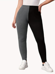 Colorblock Ribbed High Rise Yoga Leggings