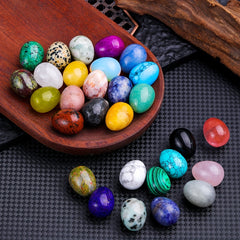 Natural Worry Stone Egg Stone Crystal - Large Polished Mineral Egg Stone