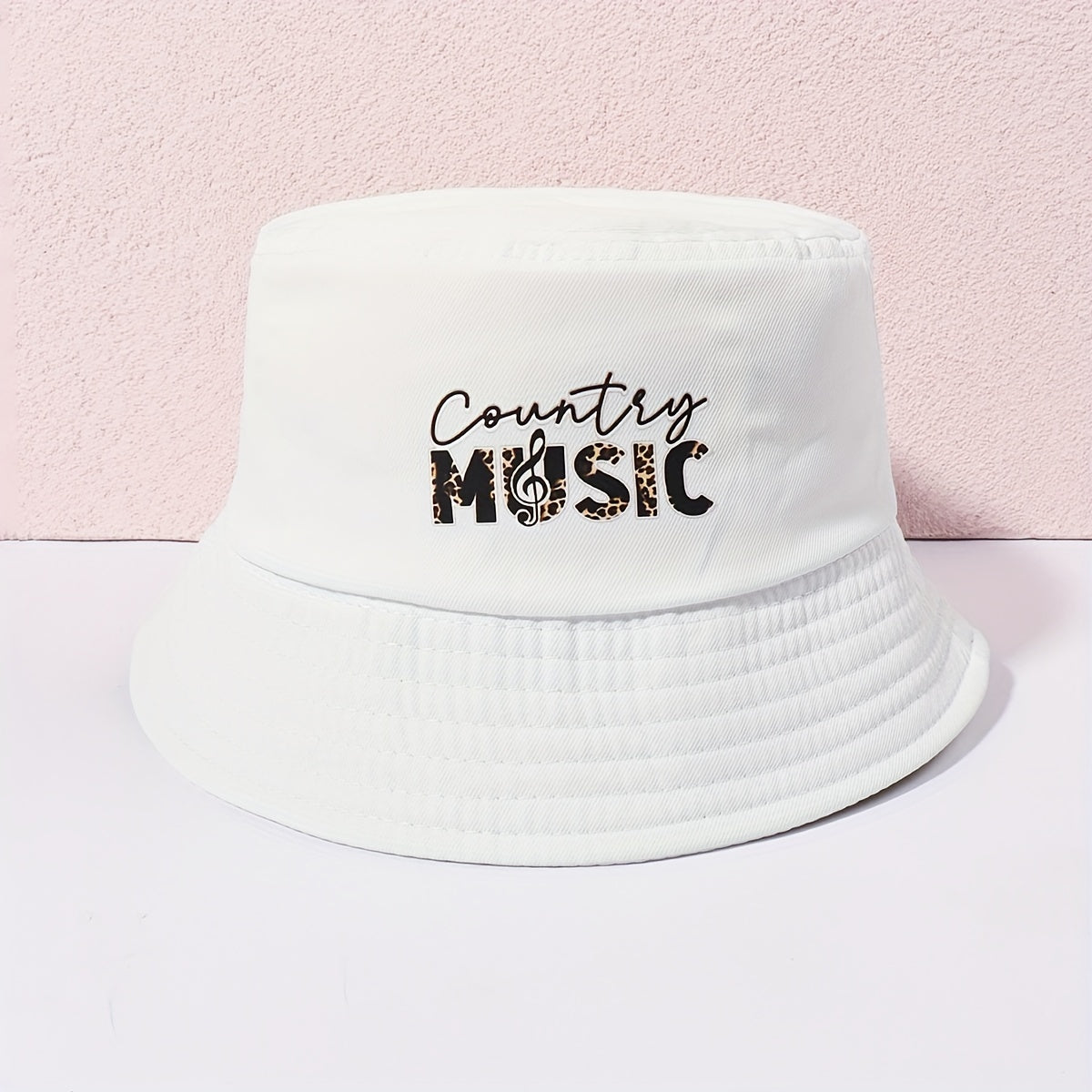 MUSIC Printed Bucket Hat Lightweight Casual Sunshade Fisherman Cap