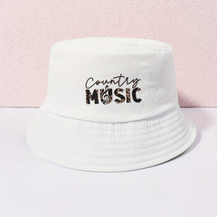 MUSIC Printed Bucket Hat Lightweight Casual Sunshade Fisherman Cap