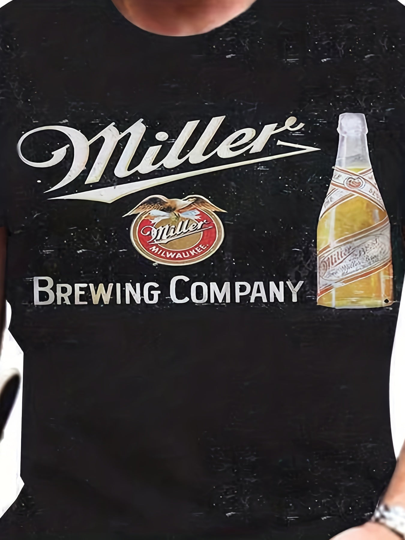 Men's 3D Beer Graphic T Shirt Short Sleeve Tee