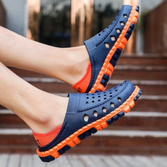 Men's Lightweight Comfy Clogs Hollow Out Non Slip Garden Shoes Summer