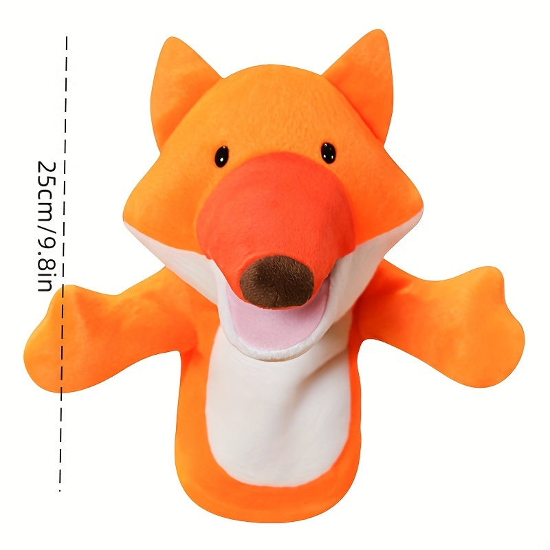 Animal Plush Hand Puppets - Crow & Fox - Set of 2