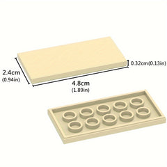 8-12 Years Building Blocks Set 9pcs Low Wall Flat Plate Bricks ABS Plastic